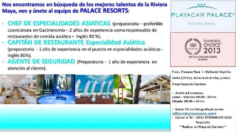 Trabajo Ermpleo Vacantes Riviera Maya Riviera Maya Gastronomia Hotels