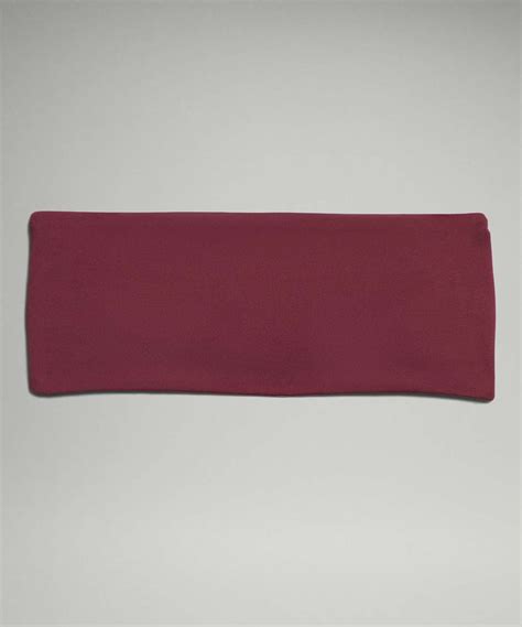 Lululemon Womens Fringe Fighter Headband Nulu Wine Berry Velvet