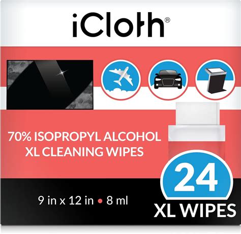 ICloth 70 Isopropyl Alcohol Cleaning Wipes For Extra Large Devices