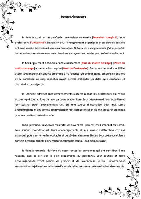 Exemples De Remerciement Rapport De Stage Doc Artofit Hot Sex Picture