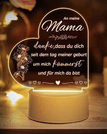 Vetbuosa Geschenke für Mama Personalisierte Acryl Nachtlicht Geschenke