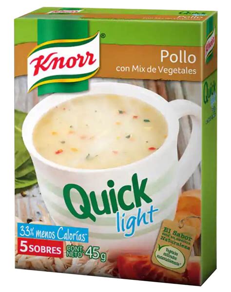 Sopa Quick Light Pollo Con Vegetales Knorr X 5 Sobres — El Clon