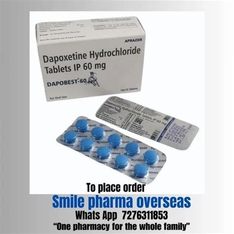 Dapoxetine Tablet, 60 mg at Rs 400/strip in Nagpur | ID: 2851786835348