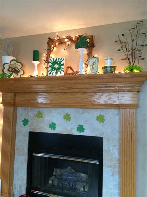 St. Patricks day mantel Mantels, St Patricks Day, Fireplace, Fun, Home ...