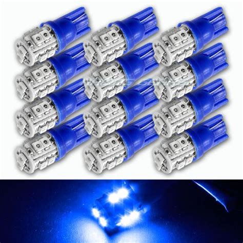 Sell 12x Blue SMD 10 LED T10 Interior Instrument Panel Gauge Wedge