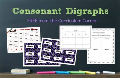 Consonant Digraph Activities The Curriculum Corner 123