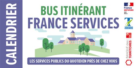 Calendrier du Bus Itinérant France Services à Azé de sept 2023 à jan