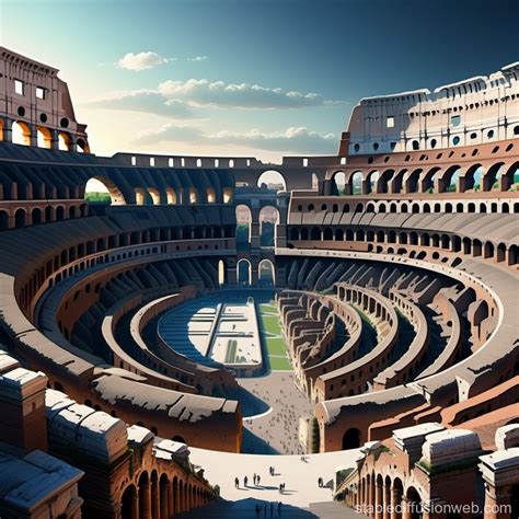 Futuristic High-Tech Roman Colosseum | Stable Diffusion Online