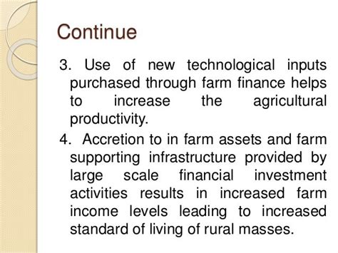 Agriculture Finance