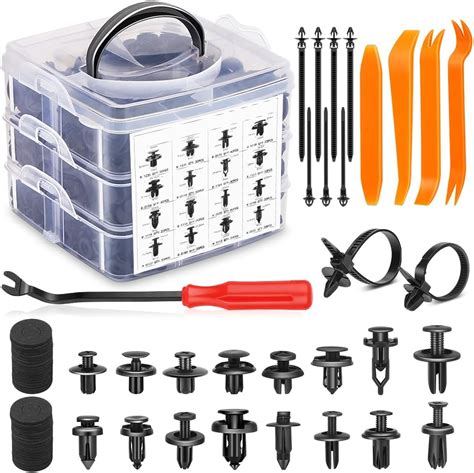 Electop 663pcs Car Retainer Clips And Plastic Fasteners Kit 16 Common Sizes Auto Push Pin Rivets