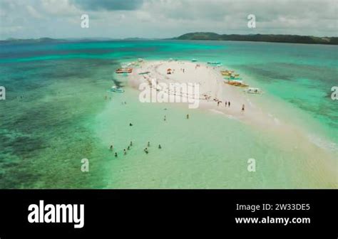 Tropical Island With Sandy Beach Naked Island Siargao Stock Video Footage Alamy