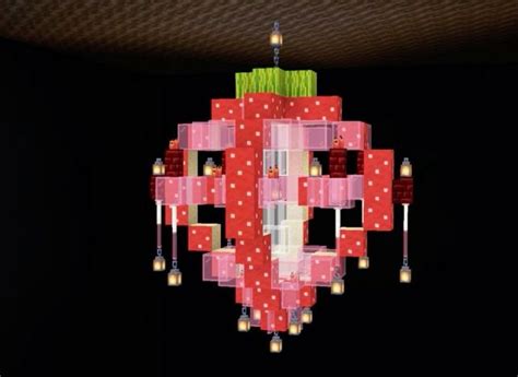 Strawberry Chandelier Minecraft Minecraft Decorations Minecraft