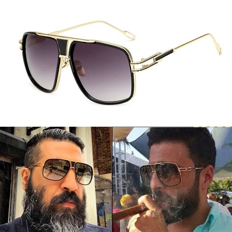 Gafas de sol clásicas de marca de lujo para hombre y mujer lentes de