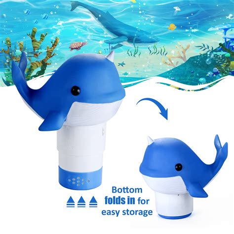 Mklz Whale Chlorine Tablet Floating Dispenser Pool And Hot Tub Floatie Uv Resistant And