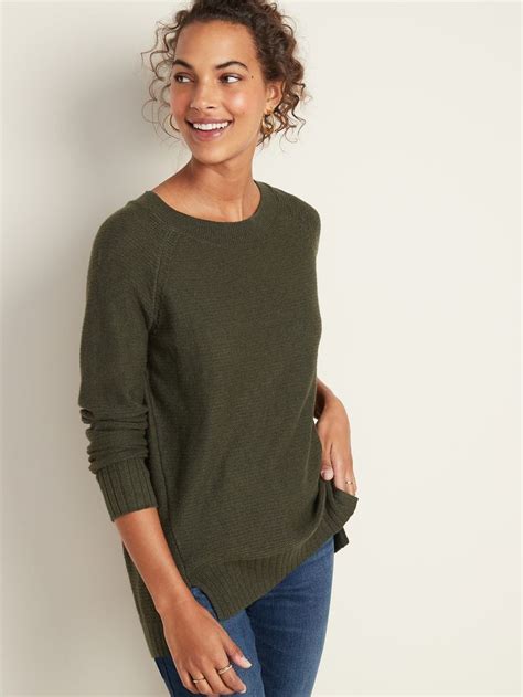 Textured Stitch Boat Neck Tunic Sweater For Women Old Navy Sweaters