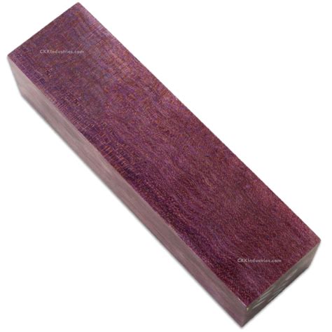 Quilted Maple Wood Handle Block Stabilized Dyed Purple