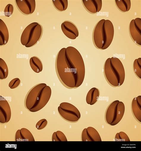 Coffee Beans Seamless Pattern Background Vector File Layered For Easy