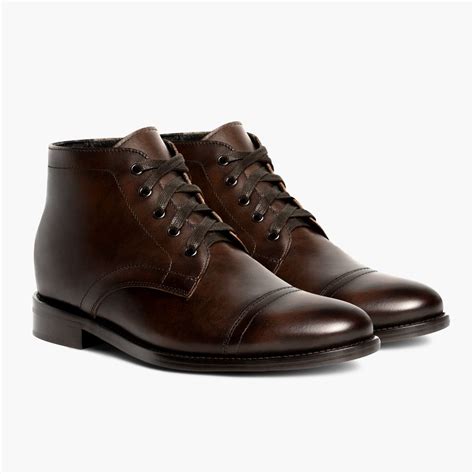 Men's Cadet Lace-Up Boot In Brown 'Rich Mahogany' Leather - Thursday