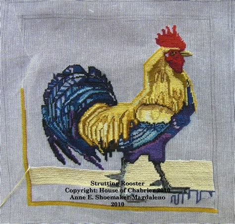 Strutting Rooster Needlepoint By Houseofchabrier On Deviantart