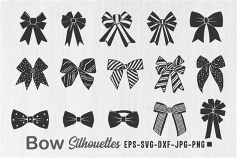 Bow Silhouette Hair Bow Svg Bow Ribbon Graphic By Design Lands