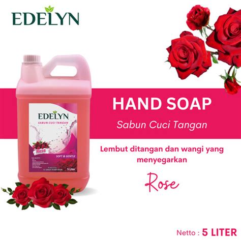 Jual Sabun Cuci Tangan Jerigen Handsoap EDELYN Rose 5 Liter Kab