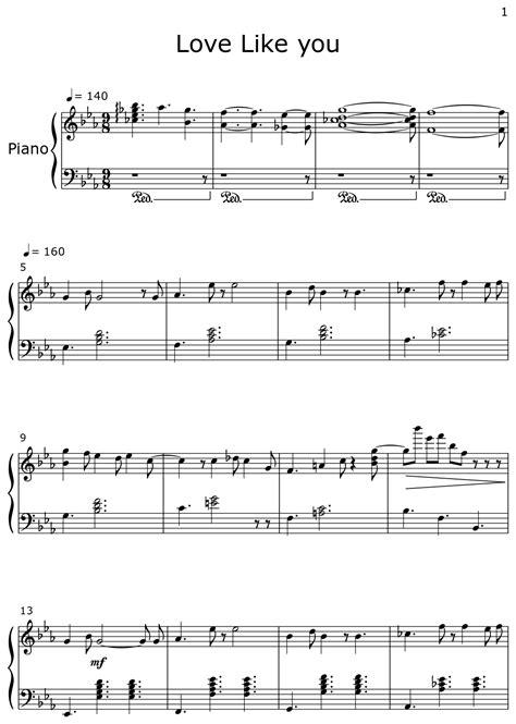 Love Like You Sheet Music For Piano