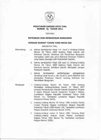 Perda No Tahun Retribusi Izin Mendirikan Bangunan