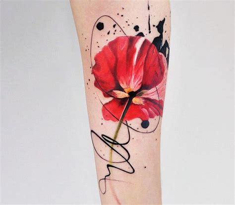 Photo Flower Tattoo By Aleksandra Katsan Photo Watercolor