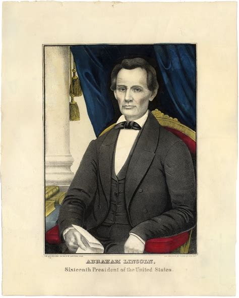 Abraham Lincoln: Early presidential portrait lithograph prin