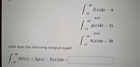 Solved What Does The Following Integral