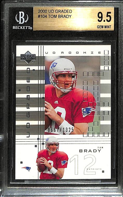 Lot Detail Ud Graded Tom Brady Rookie Card Serial Numbered