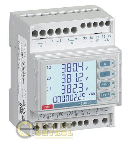 MFD4421 Анализатор сети Nemo D4-Le+RS485 Вх. 1/5A 80-265Vca/100-300Vcc ...