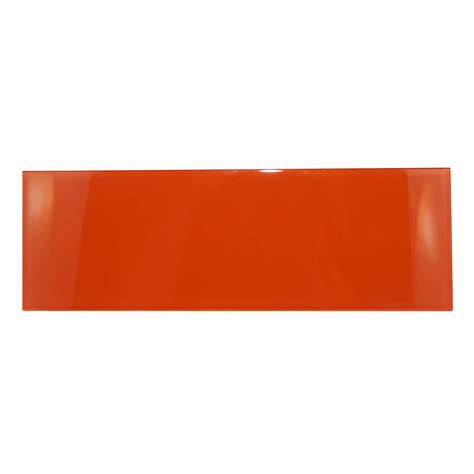 Orange Glass Wall Tile L 100mm W 300mm Departments Diy At Bandq