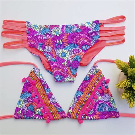 Dos Piezas Triangulo Colores Talla S Bikini Somos Coquetas