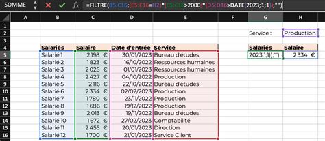 Fonction FILTRE Excel Exemples et utilisation avancée 2023