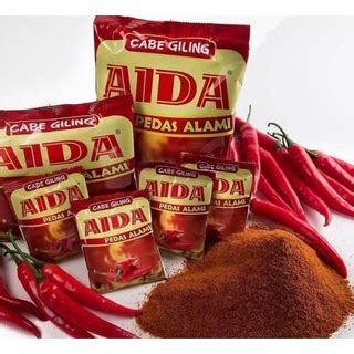 Jual Cabe Bubuk Merk Aida Kemasan Gram Cabe Kering Cabe Giling