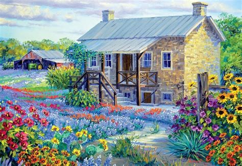 2000 Piece Puzzles Buffalo Games | Art Of Play Series: Stone House Farm ...