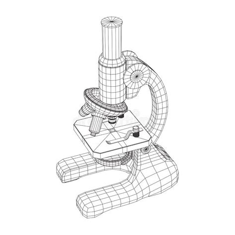 Equipo De Laboratorio De La Escuela De La Biología Del Microscopio Ilustración Del Vector