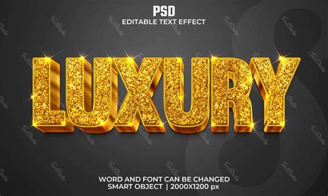 Effet de texte 3d luxe doré Fichier PSD Photoshop Gratuit