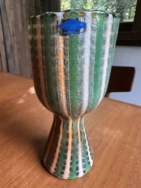 VINTAGE IITTALA NUUTAJARVI Oiva Toikka Bottle Finland Glass Vase Signed