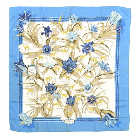 HERMES Silk La France Hippique Scarf 90 677279 FASHIONPHILE