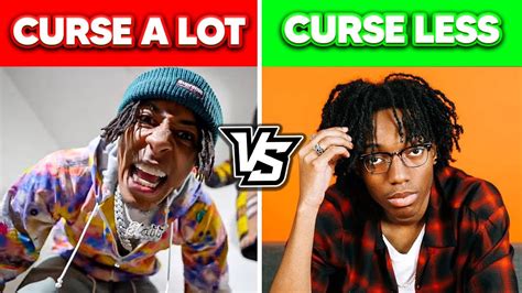 RAPPERS WHO CURSE A LOT Vs RAPPERS WHO CURSE LESS YouTube