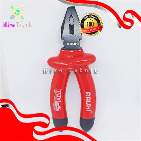 Aruki Tang Listrik Kombinasi Gagang Karet Inch Combination Plier