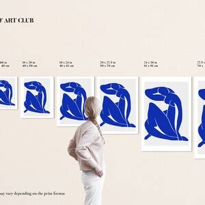 Blue Nude Cutout Print Henri Matisse Minimalist Modern Wall Art Exhibition Print Matisse