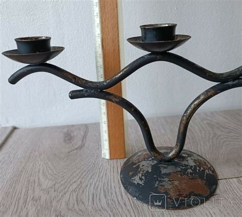 Подсвечник, из металла на 3 свечи - «VIOLITY»