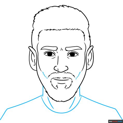 How to Draw Lionel Messi Easy - Really Easy Drawing Tutorial