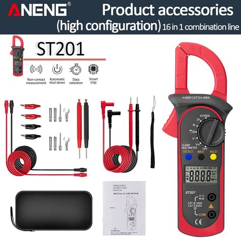 Aneng St Digital Clamp Multimeter Ohm Resistance Tester Ac Dc Clamp