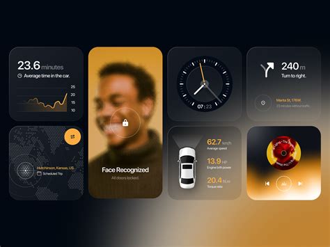 Car Dashboard Components by Bogdan Falin for QClay on Dribbble