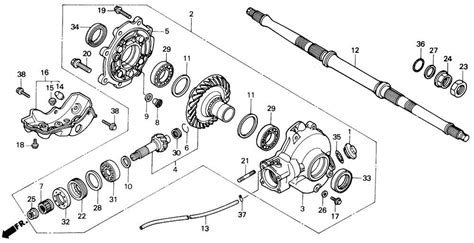 1993 Honda Fourtrax 300 Rear Axle Diagram