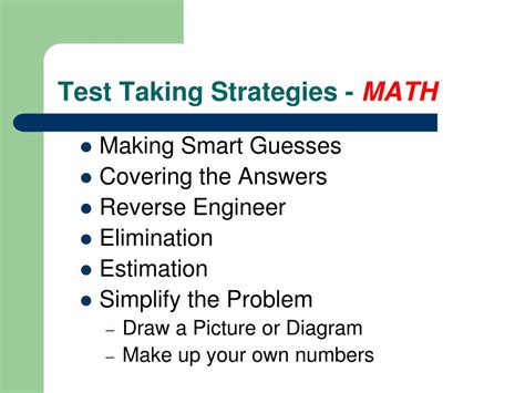 Ppt Test Taking Strategies Powerpoint Presentation Free Download